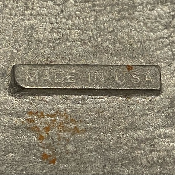 Vintage women’s Blue faceted Rhinestone Belt Buckle Made In USA 90s gray ornate - Picture 3 of 10